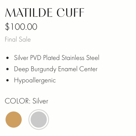 NWT Heaven Mayhem Matilde Cuff - Picture 6 of 12